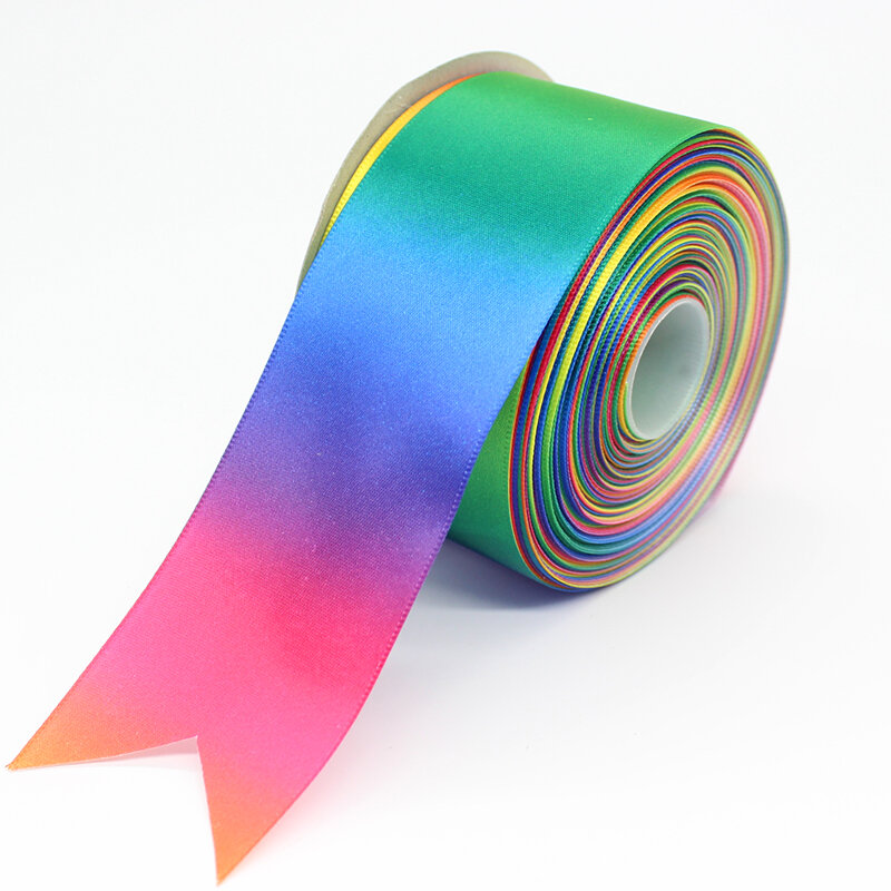 Blue Sea Rib Rainbow Ribbon Flower Packaging Ribbon Cake Box Packaging ...