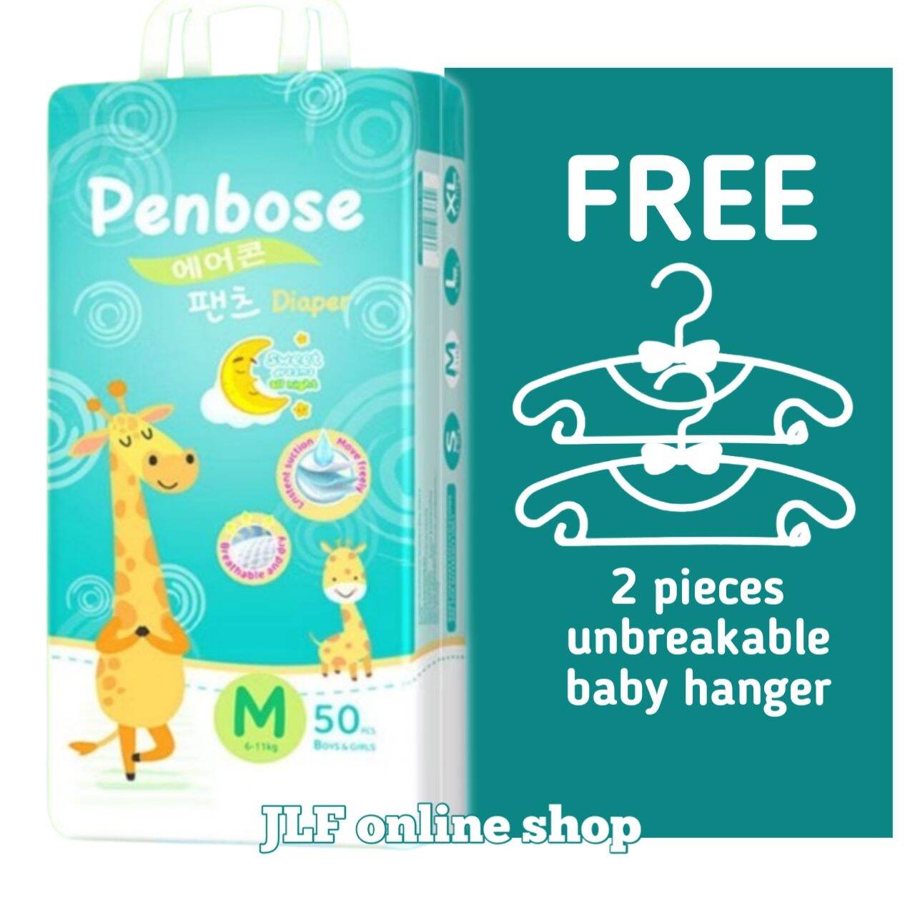 Penbose Pull Up Pants and Tape Diapers 50 pcs pack