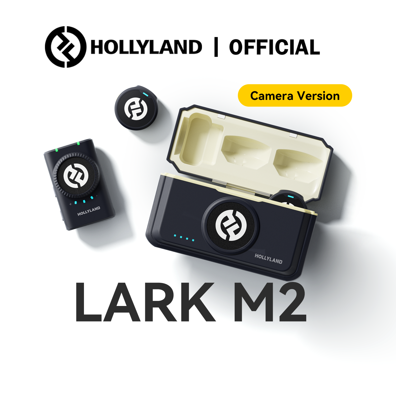 Hollyland LARK M2 Wireless Lavalier Microphone Camera Version 300m LOS  Range, Hi-Fi Audio, Smart Noise Cancellation, 40H Duration, Mini Microphone  for Livestreaming Vlogging