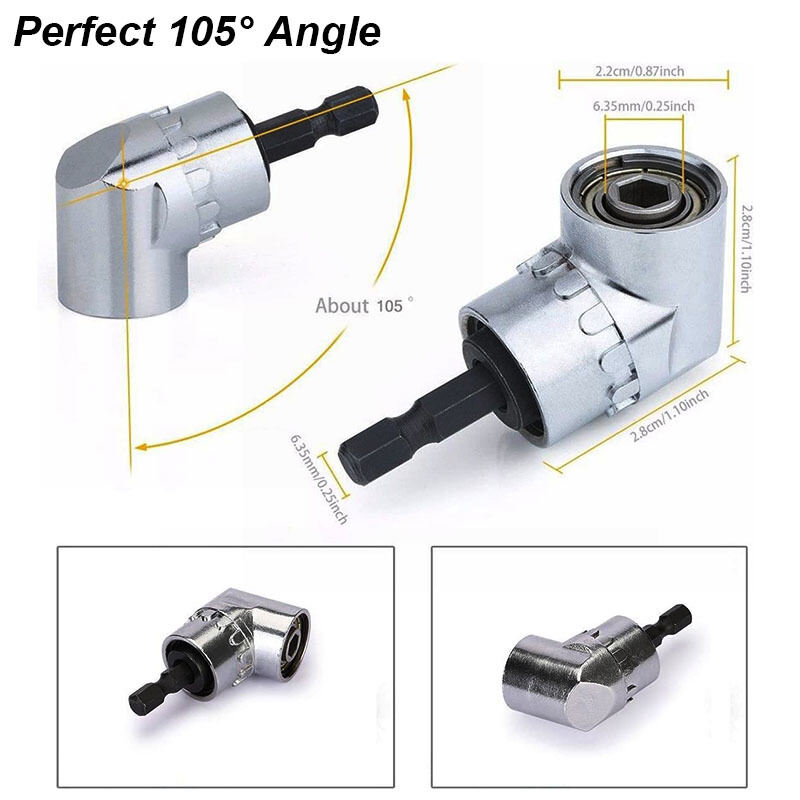 Angle Drill Screwdriver Adapter Flexible Shaft Extension Holder Screw ...