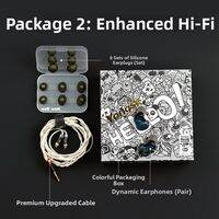 Yongse | Dynamic Professional Monitoring Wired Microphone Heavy Bass Replaceable Cable In-Ear Headphones