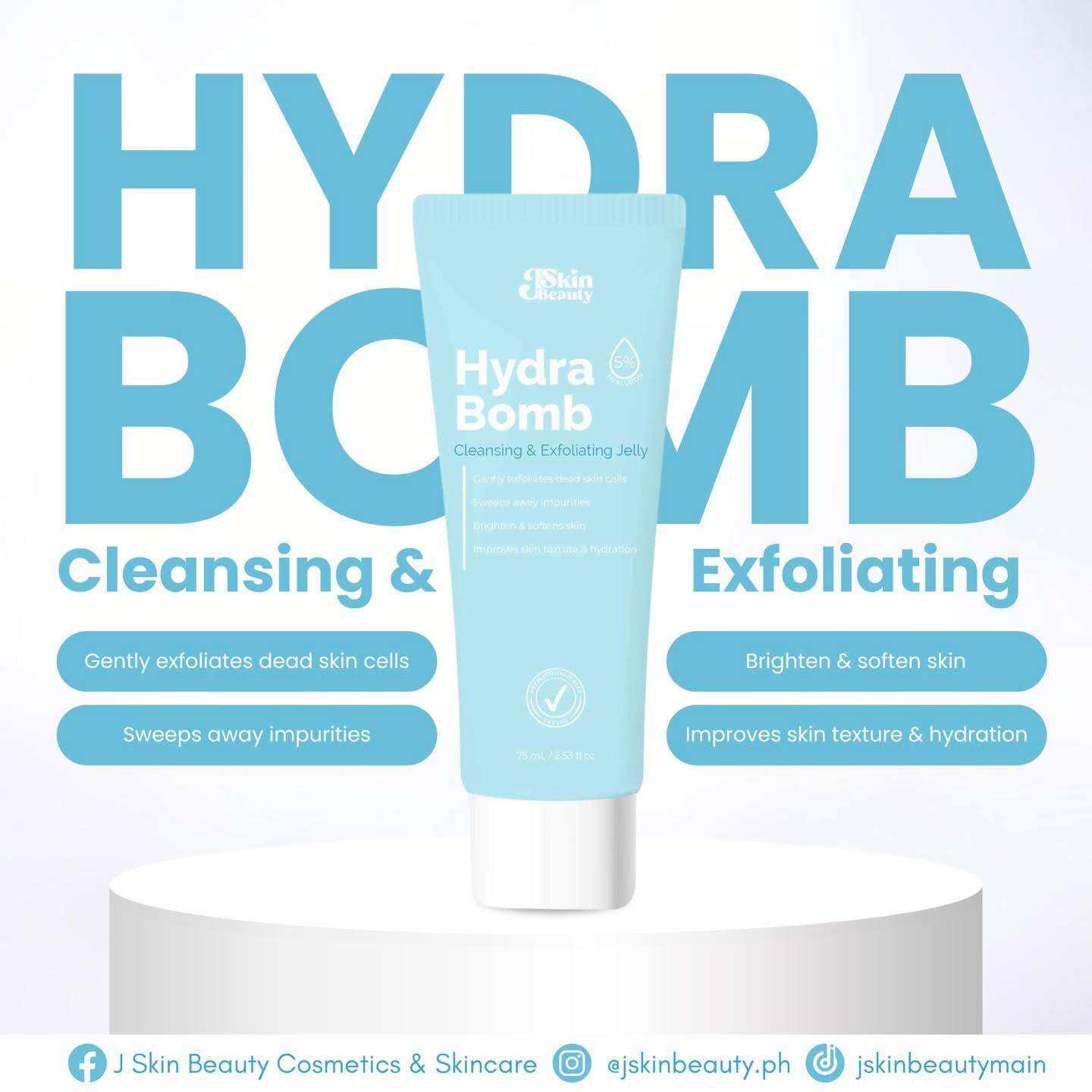 JSkin Hydra Bomb Exfoliating Jelly Facial Wash 75ml