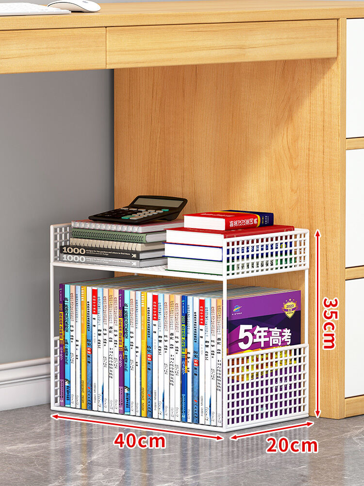 Storage Rack under Table Desk Small Bookshelf Movable with Wheels Floor ...