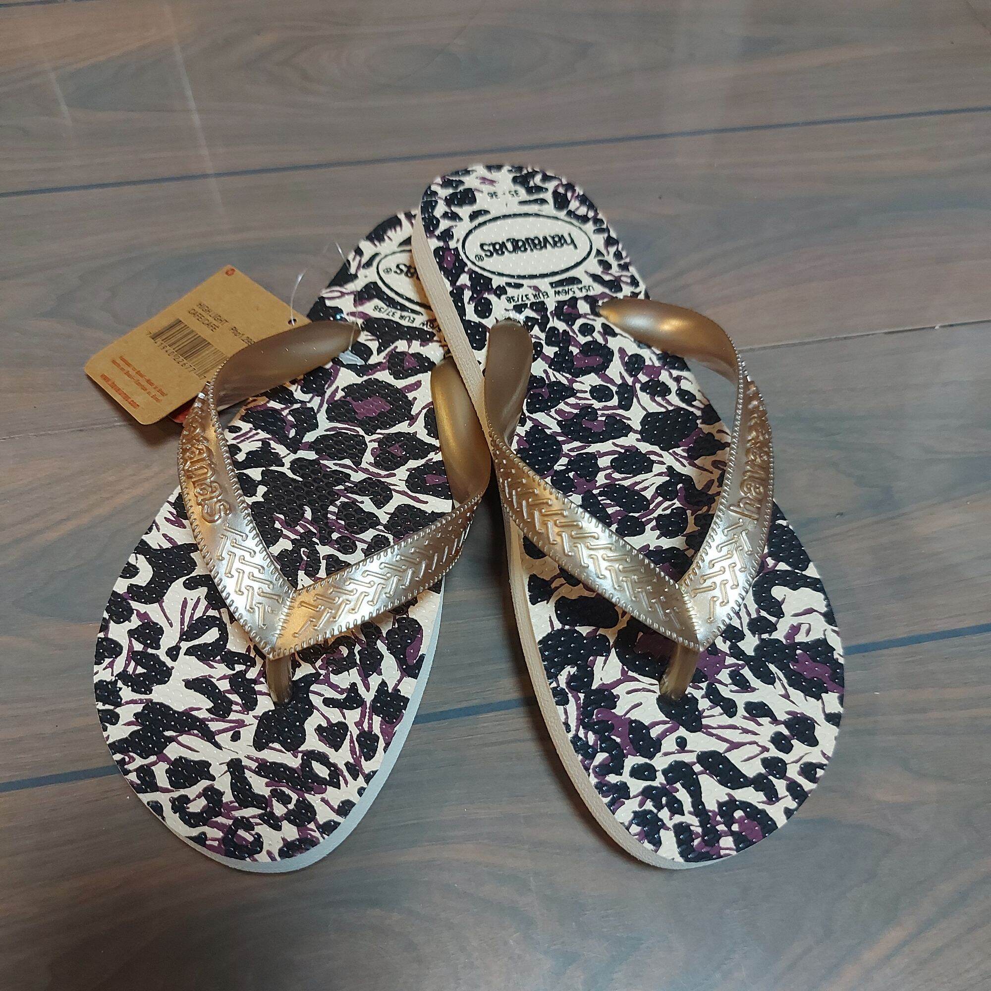 Havaianas leopard best sale flip flops