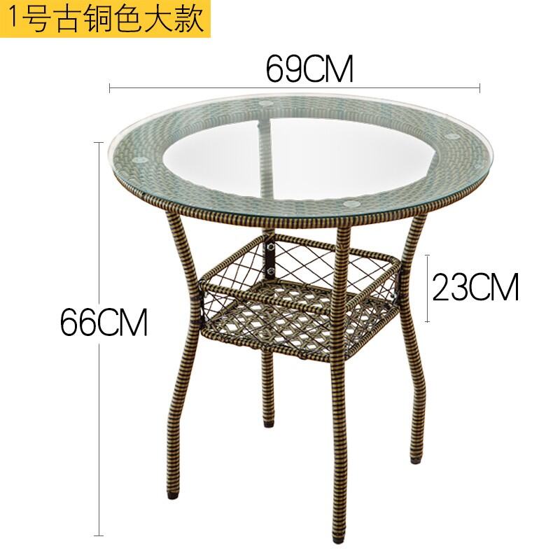 Casual Small Tea Table round Tempered Glass round Table Home Square