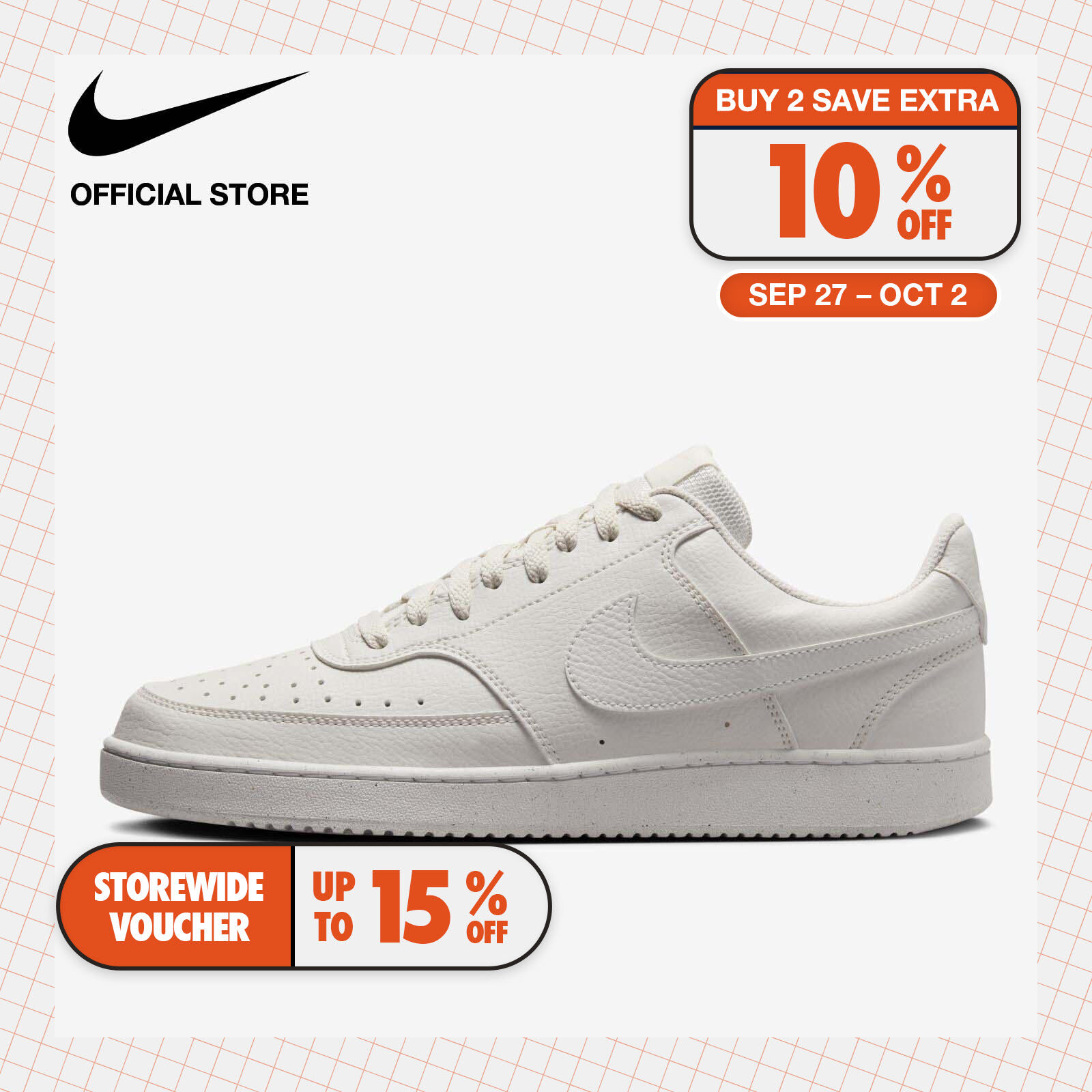 Discount on Nike  shoes - SKU: Nike Men's Court Vision Low Next Nature Shoes - Phantom