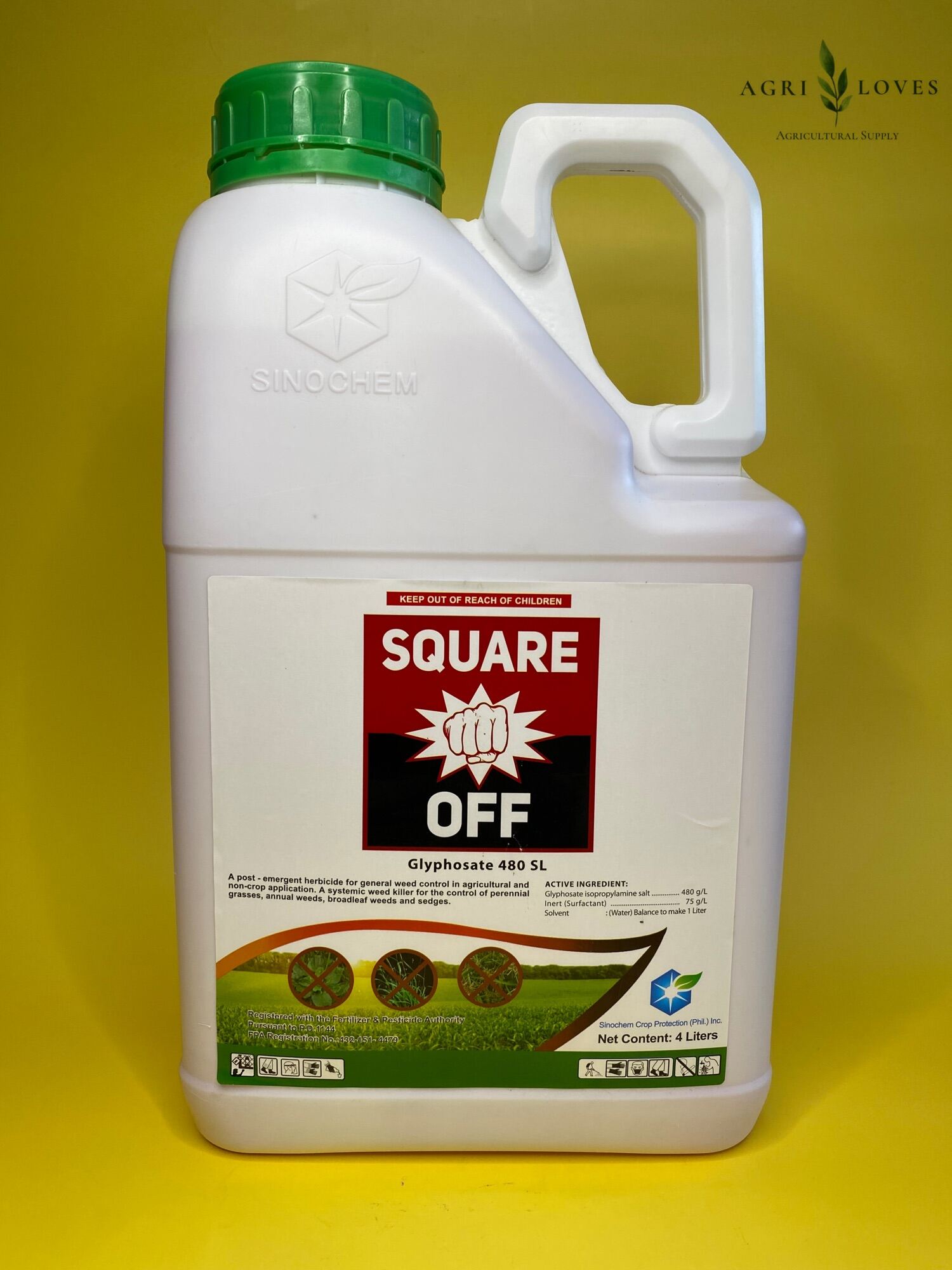 Square Off Glyphosate 480 SL Herbicide (4 Liters) Sinochem Lazada PH