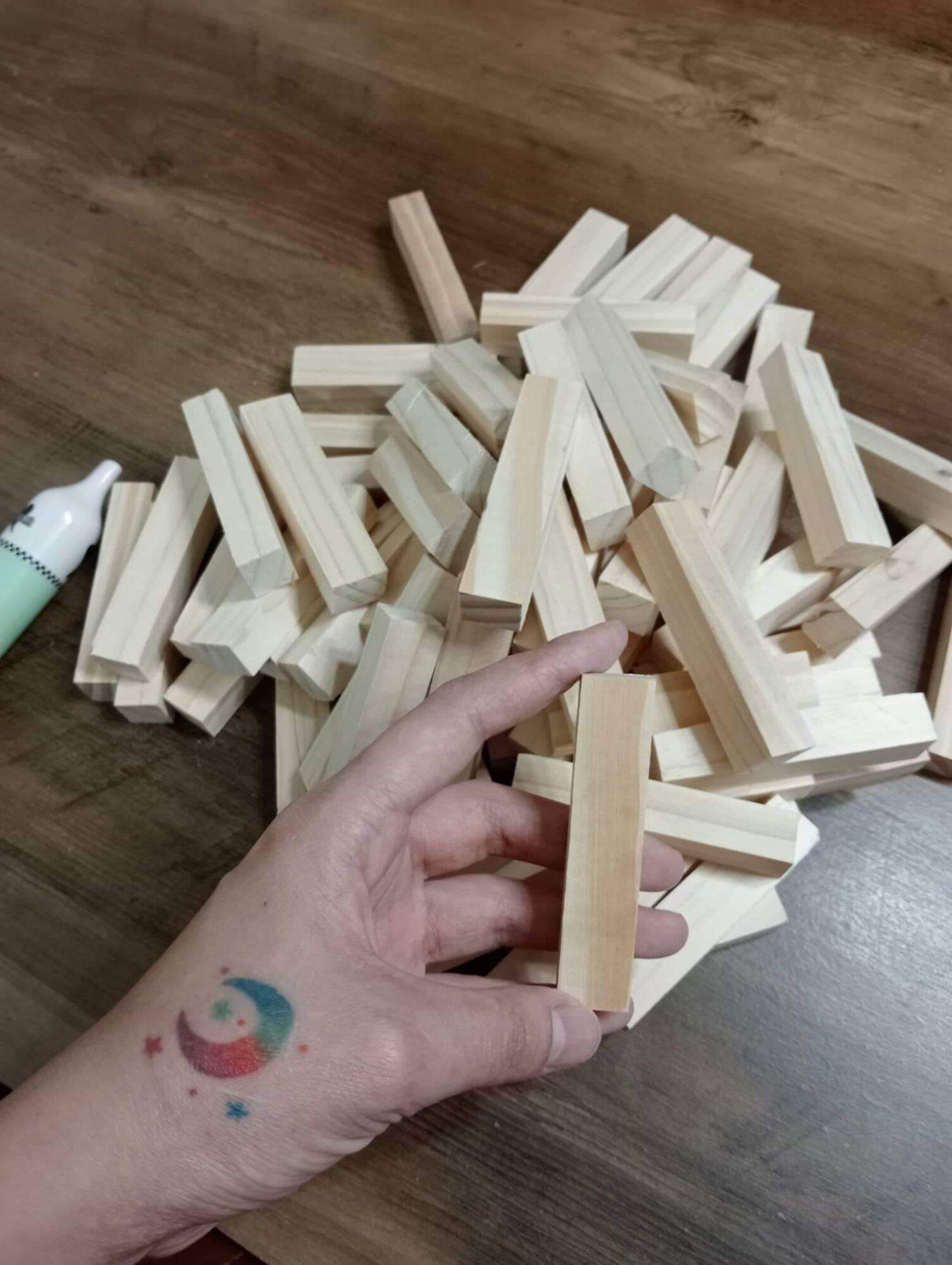 10 pcs Wooden Sticks Wooden Blocks for Crafts and DIY Projects