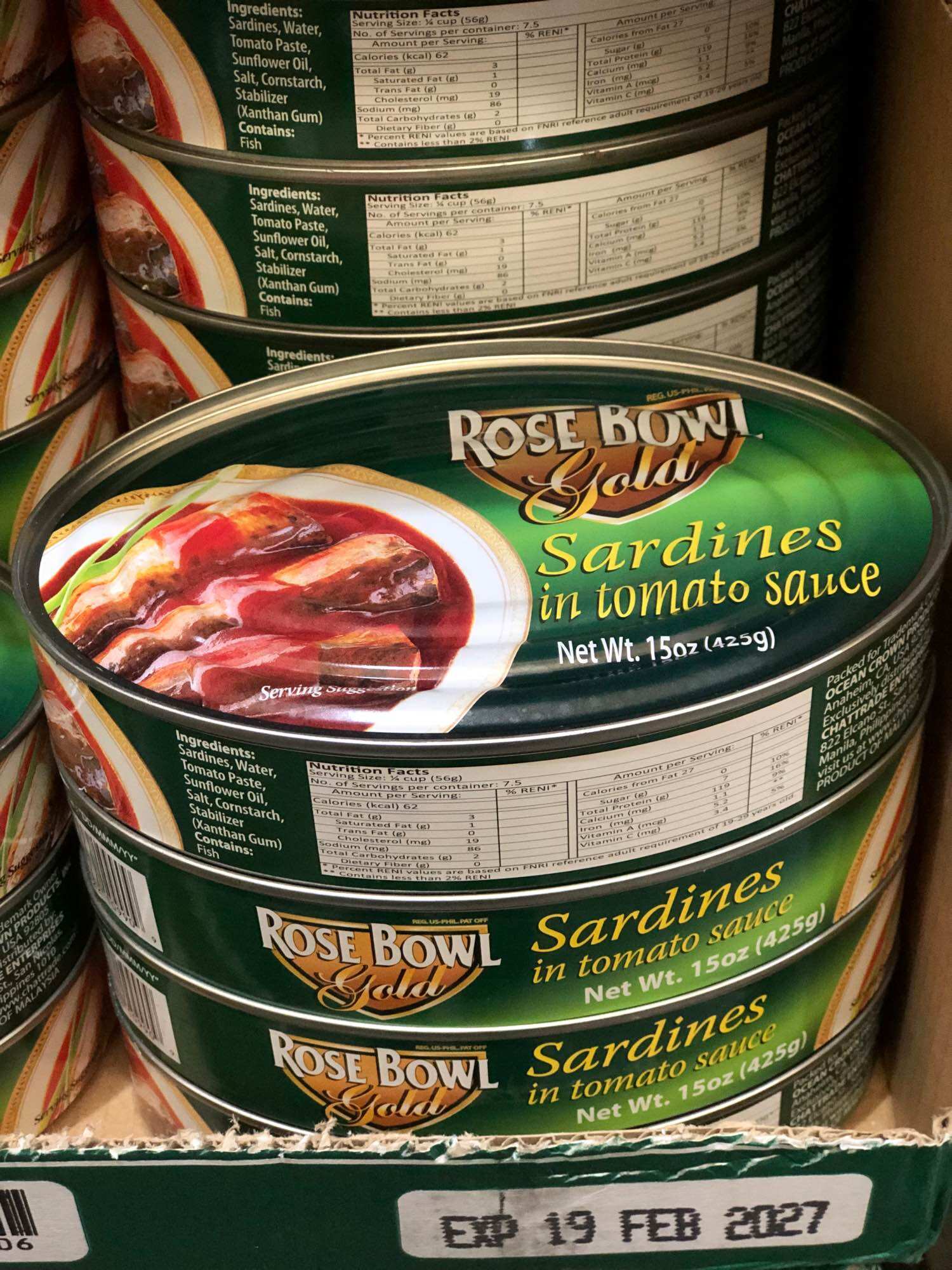 Rose Bowl sardines 425g Lazada PH