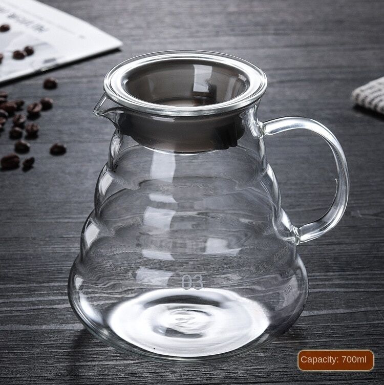 300/500/700ml Glass Coffee Pot With Filter Drip Brewing Hot Brewer