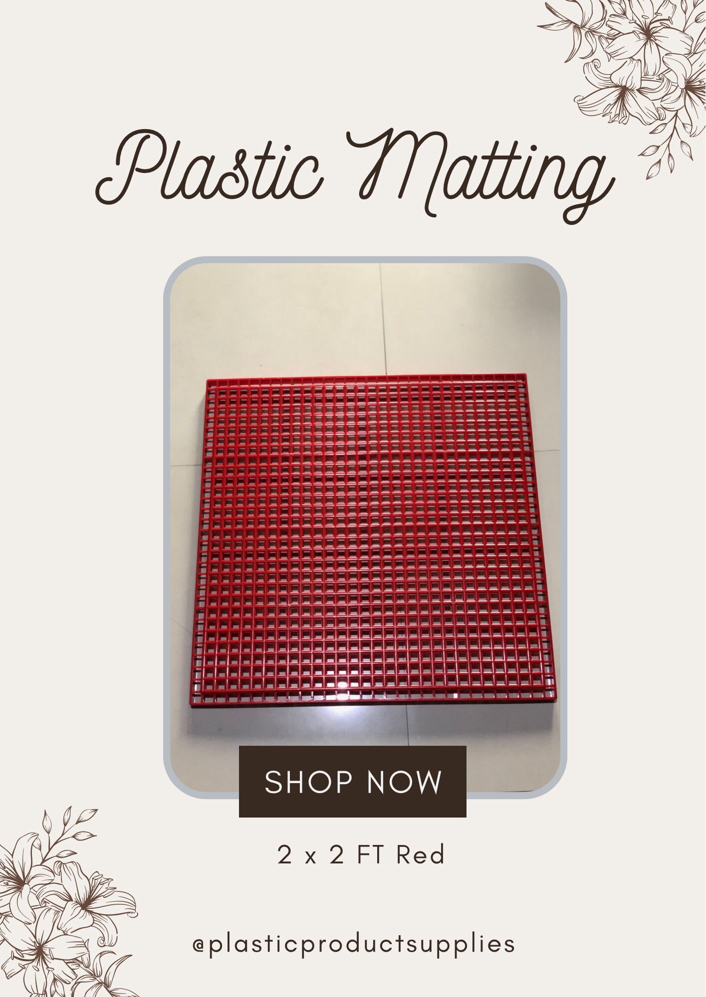 Plastic Matting Dog Cage Pet Matting 2x2 Matting Anti Slip Matting