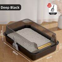 SHENJINGMAO | Extra Large Anti-Spillage Semi-Enclosed Odor-Preventing Cat Litter Box
