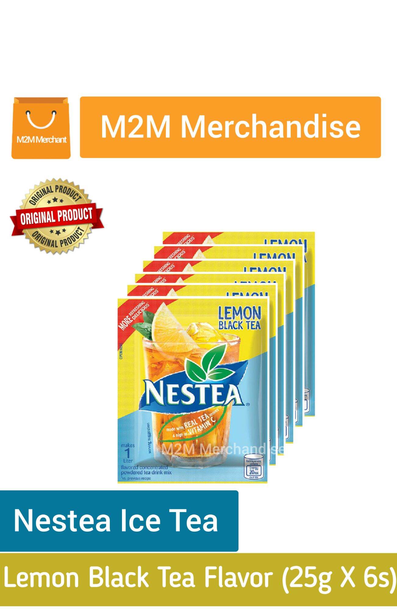 NESTEA LEMON LITRO POWDERED TEA DRINK MIX (25g X 6s) sachet Lazada PH