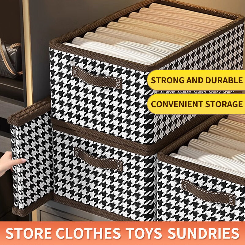 Foldable Clothes Storage Box - Layered Wardrobe Organizer