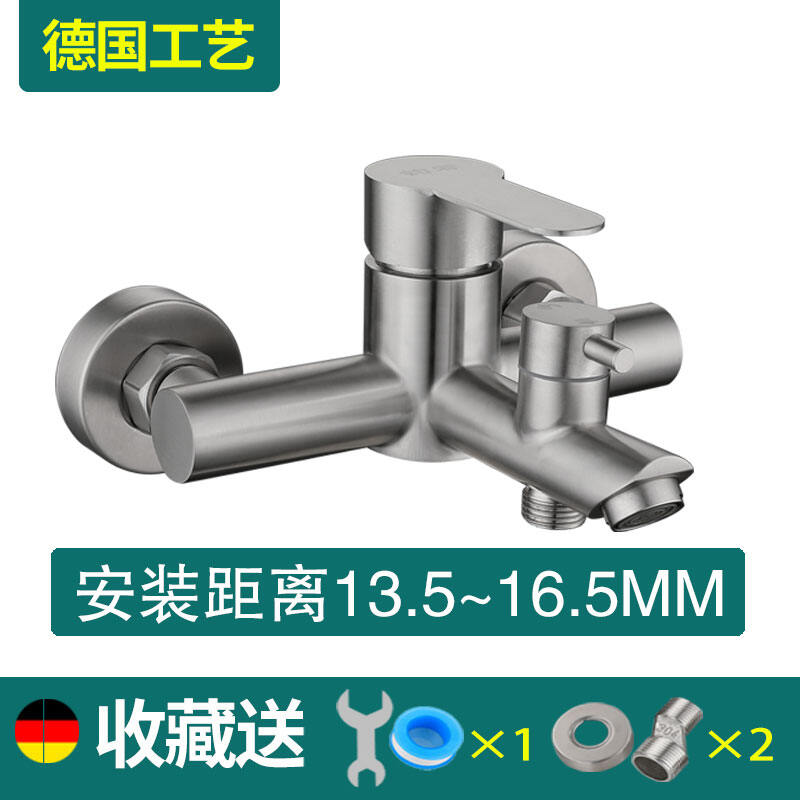 304 Stainless Steel Shower Faucet Hot and Cold Bathtub Faucet Wall