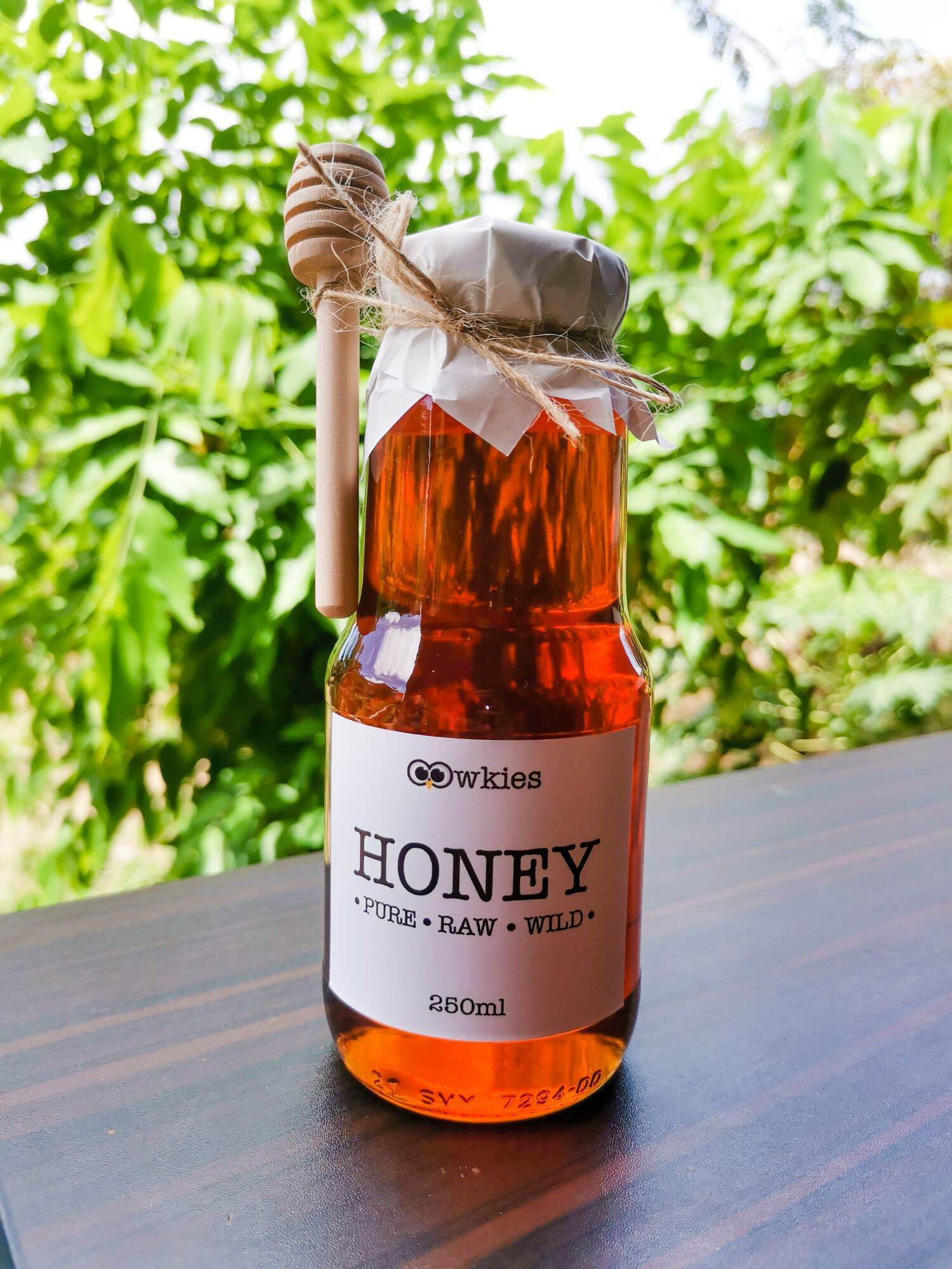 Oowkies Honey Raw Wild Honey with Free Honey Dipper