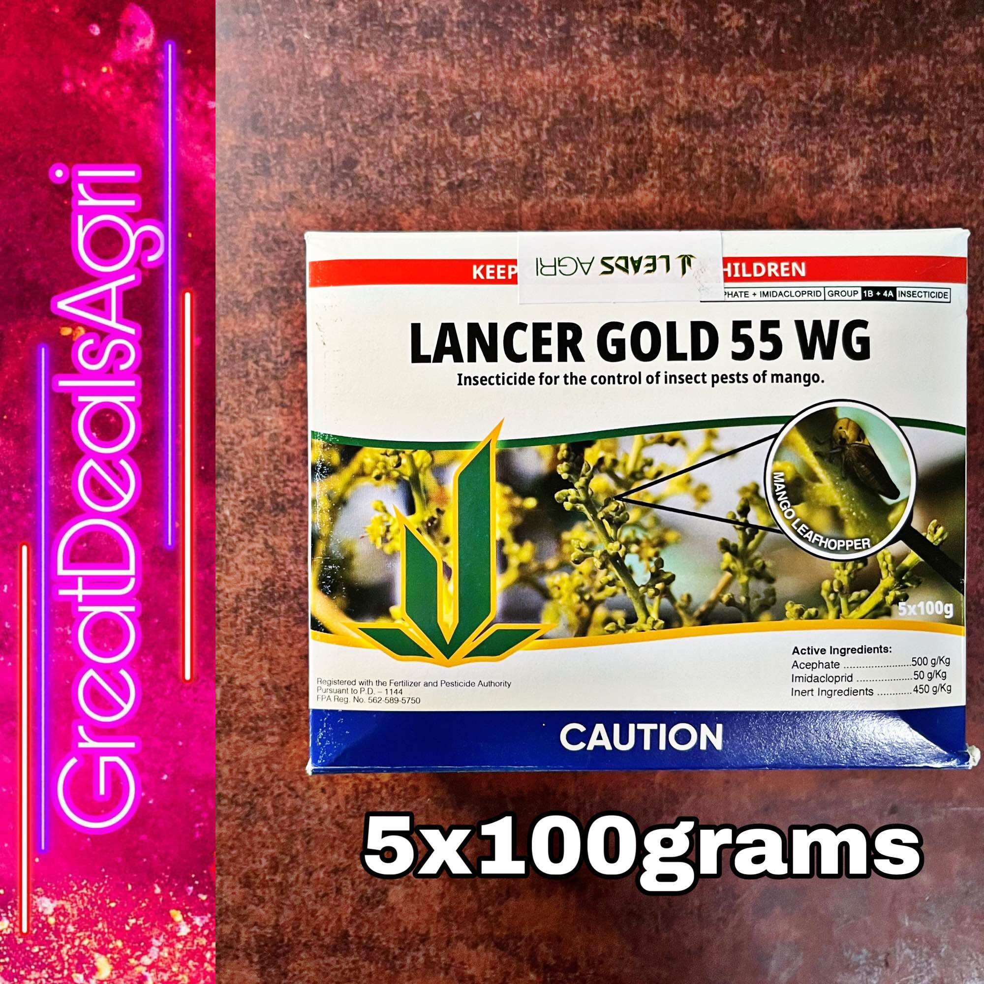 LANCER GOLD 55 WG (5X100g) ACEPHATE + IMIDACLOPRID INSECTICIDE by LEADS ...
