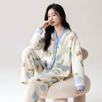 PLANDOO | Thick Warm Cotton Sleepwear Set For Women Autumn Winter