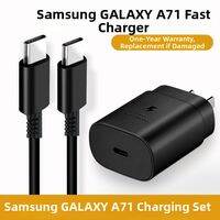 Samsung A71 Fast Charging 25W Dual Type-C Cable Compatible Charger Head Effective View Brand Digital Accessories Mobile Phone Chargers