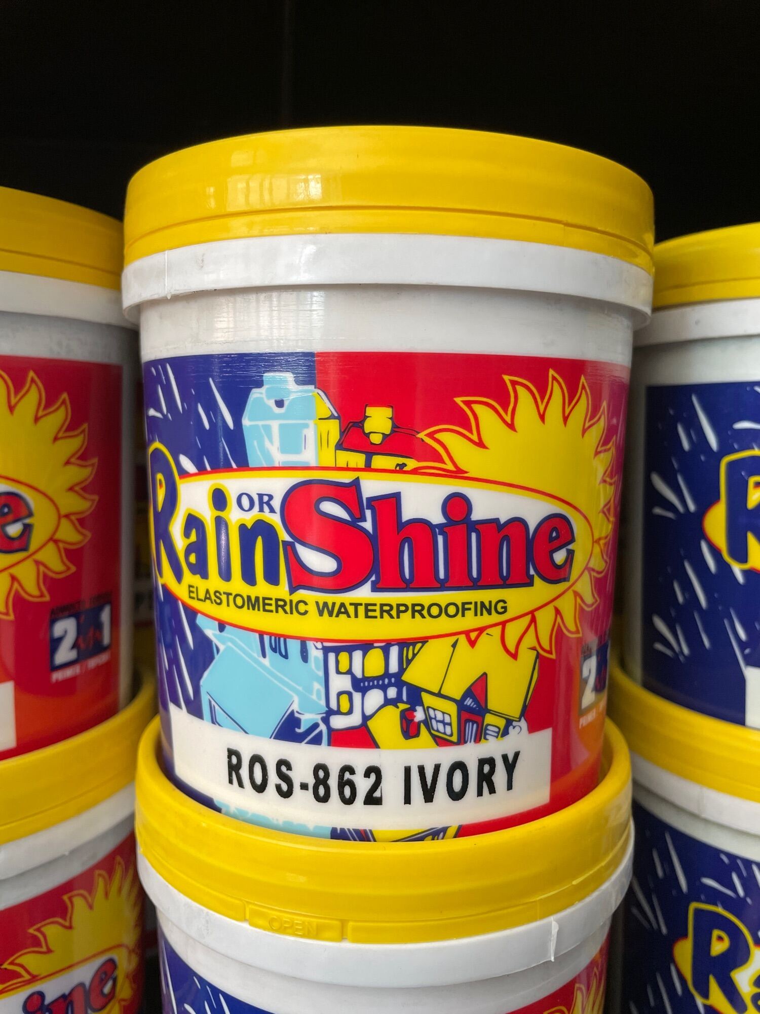 ROS862 Elastomeric waterproofing (ivory) 1ltr Lazada PH