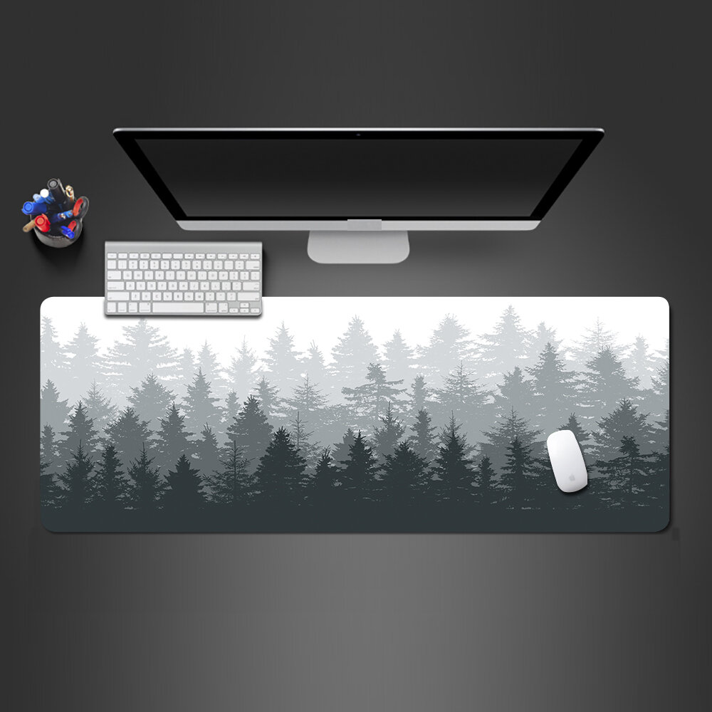 Tree Mouse Gaming Forest Trees Xxl Mouse Pad Gamer Black Mousepad Computer Tables Desk ...