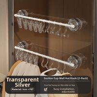 josogo | Wall-Mounted Drill-Free Multi-Function Hook Hat Rack