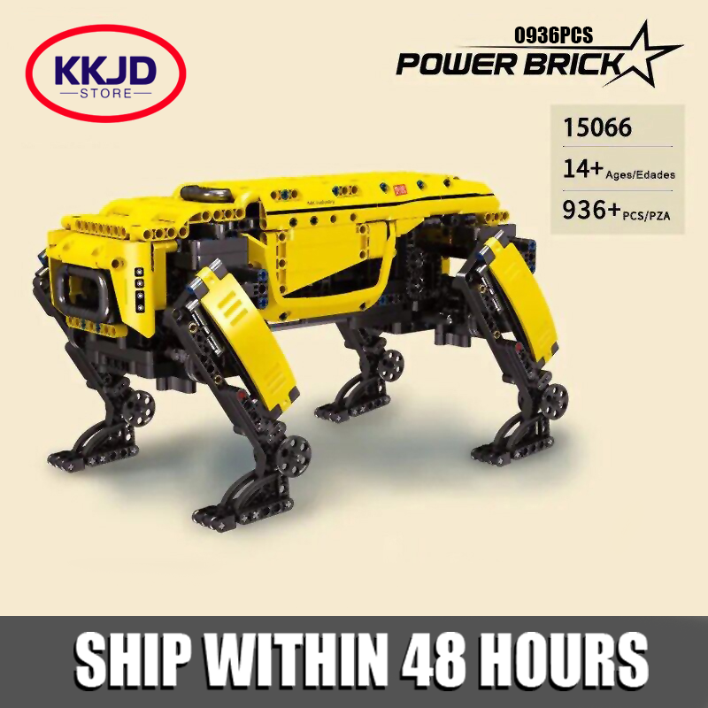 Lego Compatible Technic 15066 RC Technical Robot Toys Power Dynamics Dog Model Alphadog Building Blocks Bricks Kids Birthday Gifts