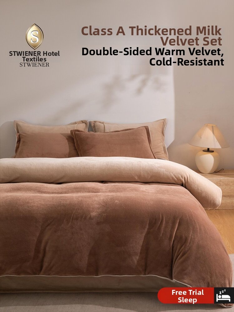 STWIENER | Premium Thickened A Class Milk Velvet Bedding Set - Brand STWIENER Presyo 1,762 Piso*Libreng Shipping