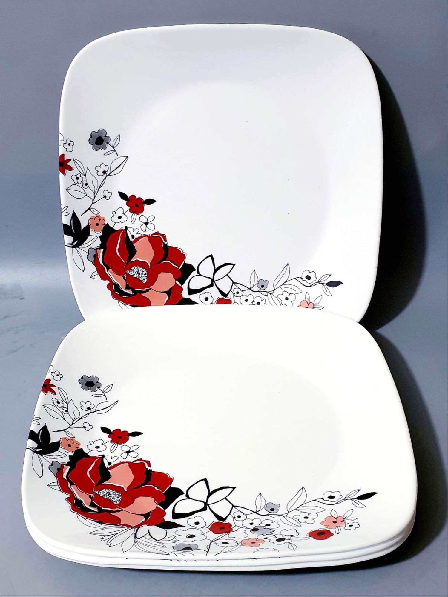 Corelle Boutique Chelsea Rose 16pc Set Modern Glass Cookware Set