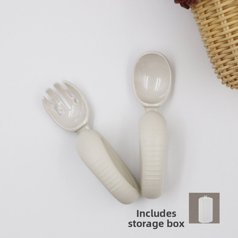 Infant Self-Feeding Short Handle Spoon Fork Set