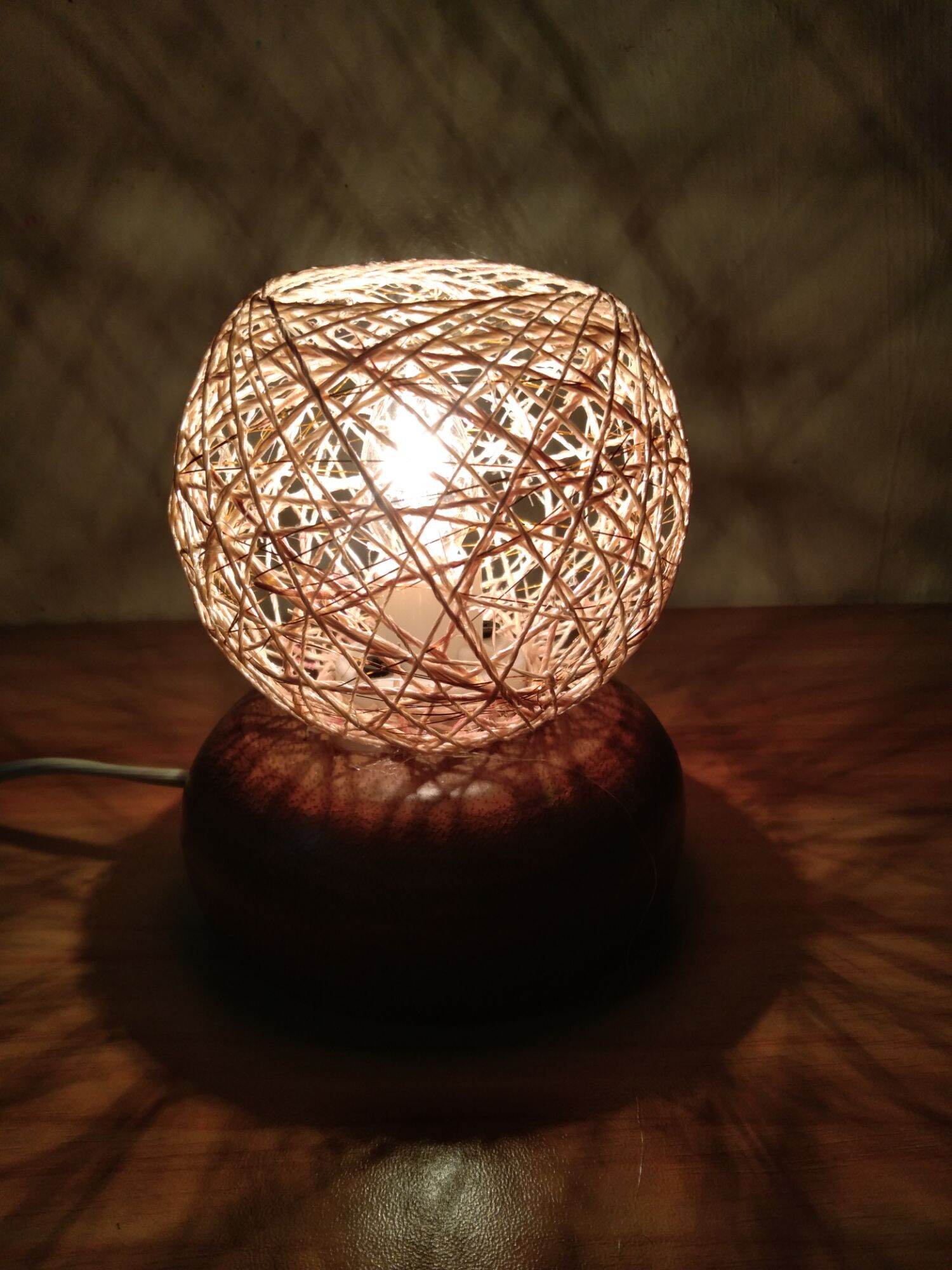 Abaca table lampshade with free bulb