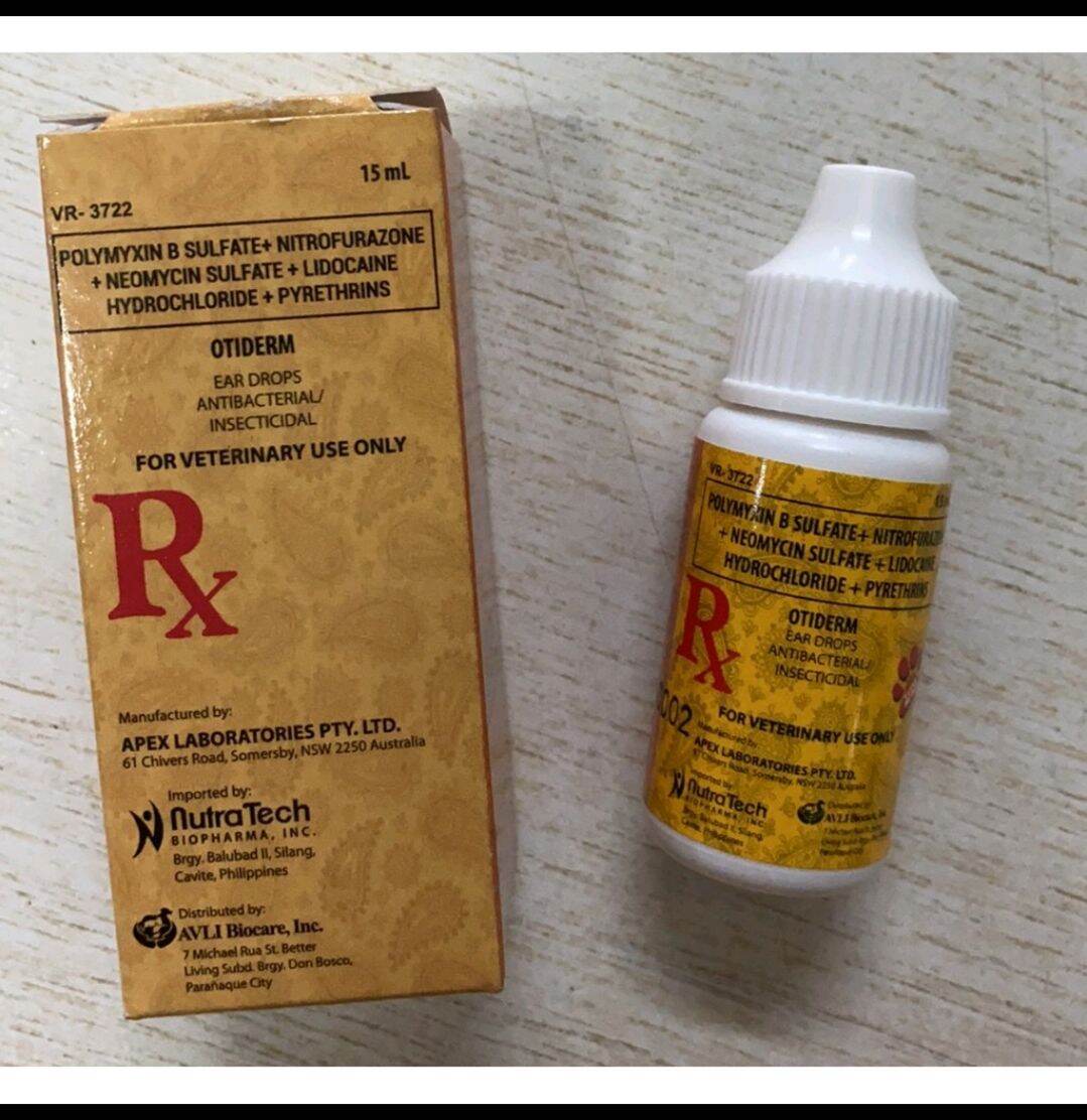 Otiderm Ear Drops for Dogs and Cats (Antibacterial / Insecticidial