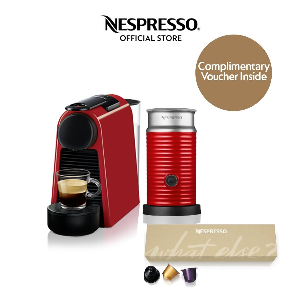 Nespresso® Essenza Mini & Aeroccino 3 Bundle with Capsules