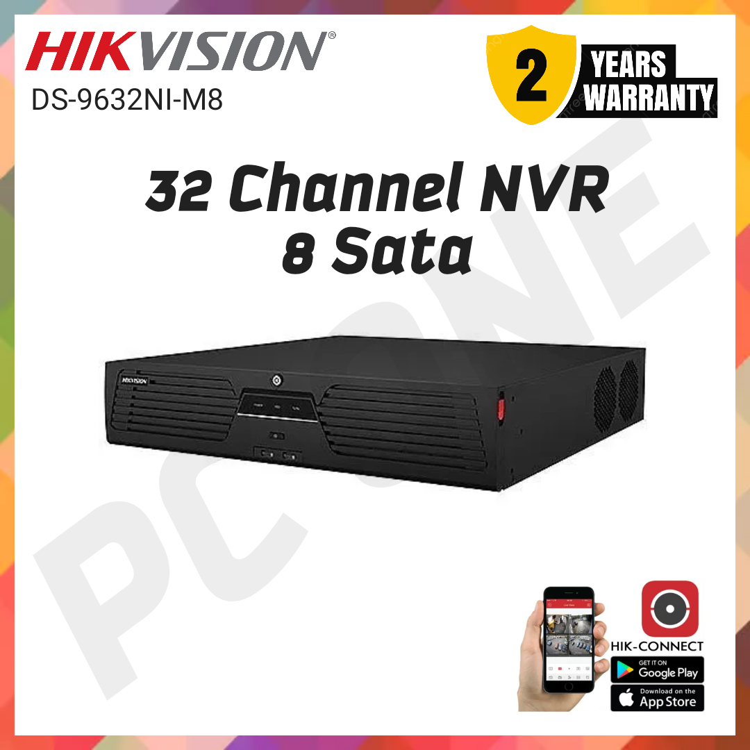 HIKVISION NVR DS-9632NI-M8 320 256Mbps Audio I O Alarm