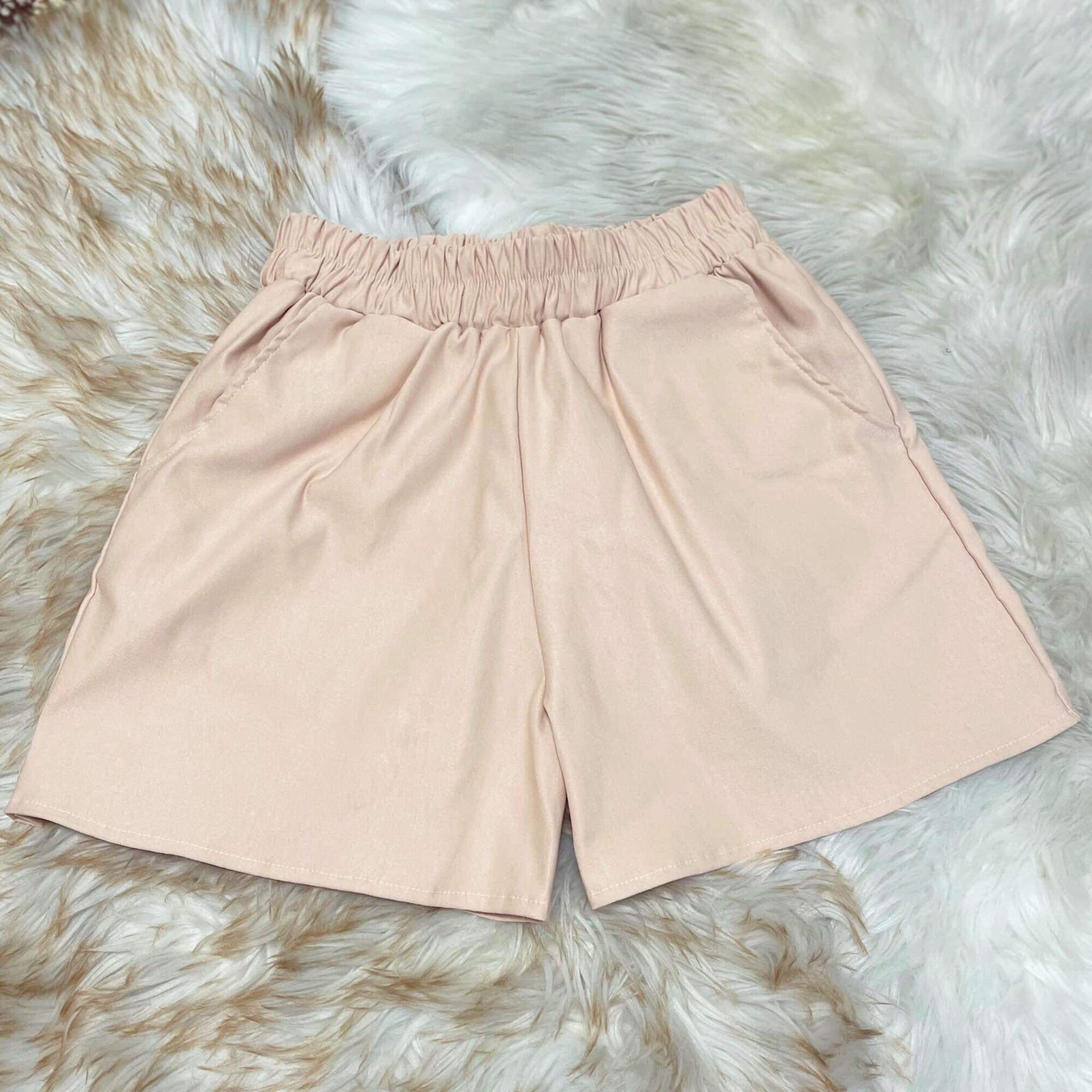 Casual High Waist Shorts for Women, Woven Stretch Fabric