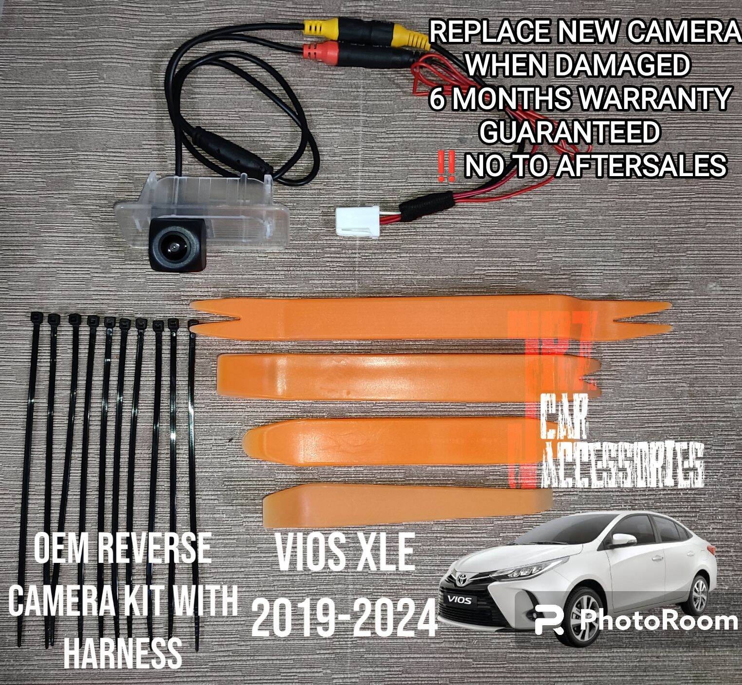 DIY KIT REVERSE CAMERA VIOS XLE 2019-2024 GEN 4/4.5 WITH HARNESS 170 ...