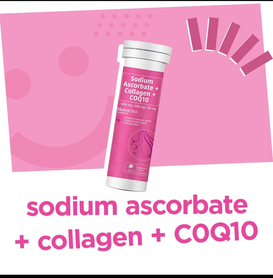 Nutrabliss Sodium Ascorbate 1000mg + Collagen 500mg + Zinc 30mg