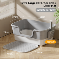 HELLOLEIBOO | Spill-proof Double-layer Portable Cat Litter Box