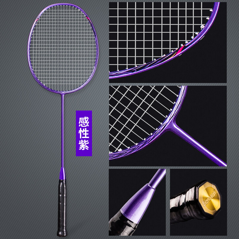 Senston Badminton Racket Full Carbon Fiber Ultra-Light 5U Attack ...