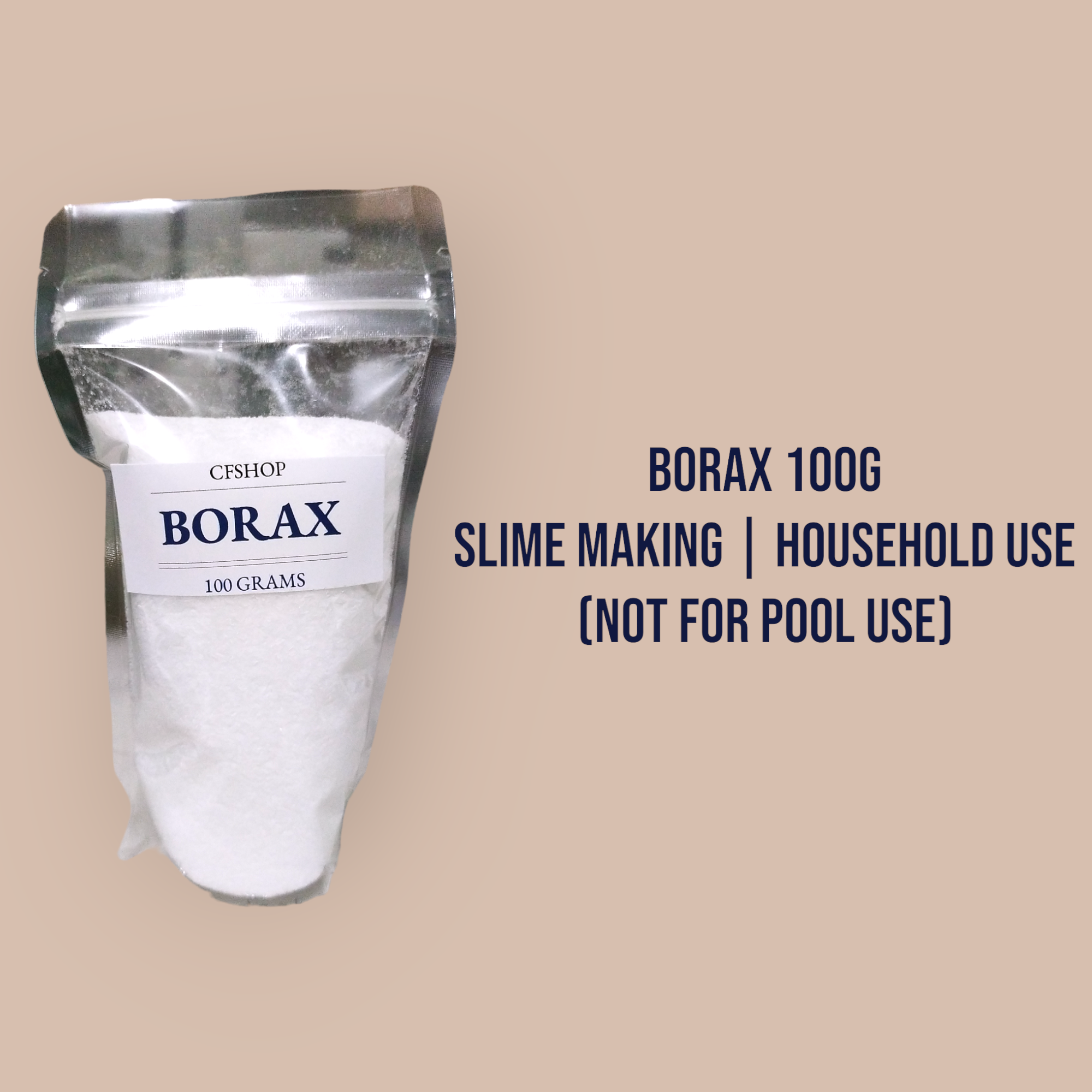 Pure Borax 100g - Multi-Purpose: Slime, Laundry, Insect Killer