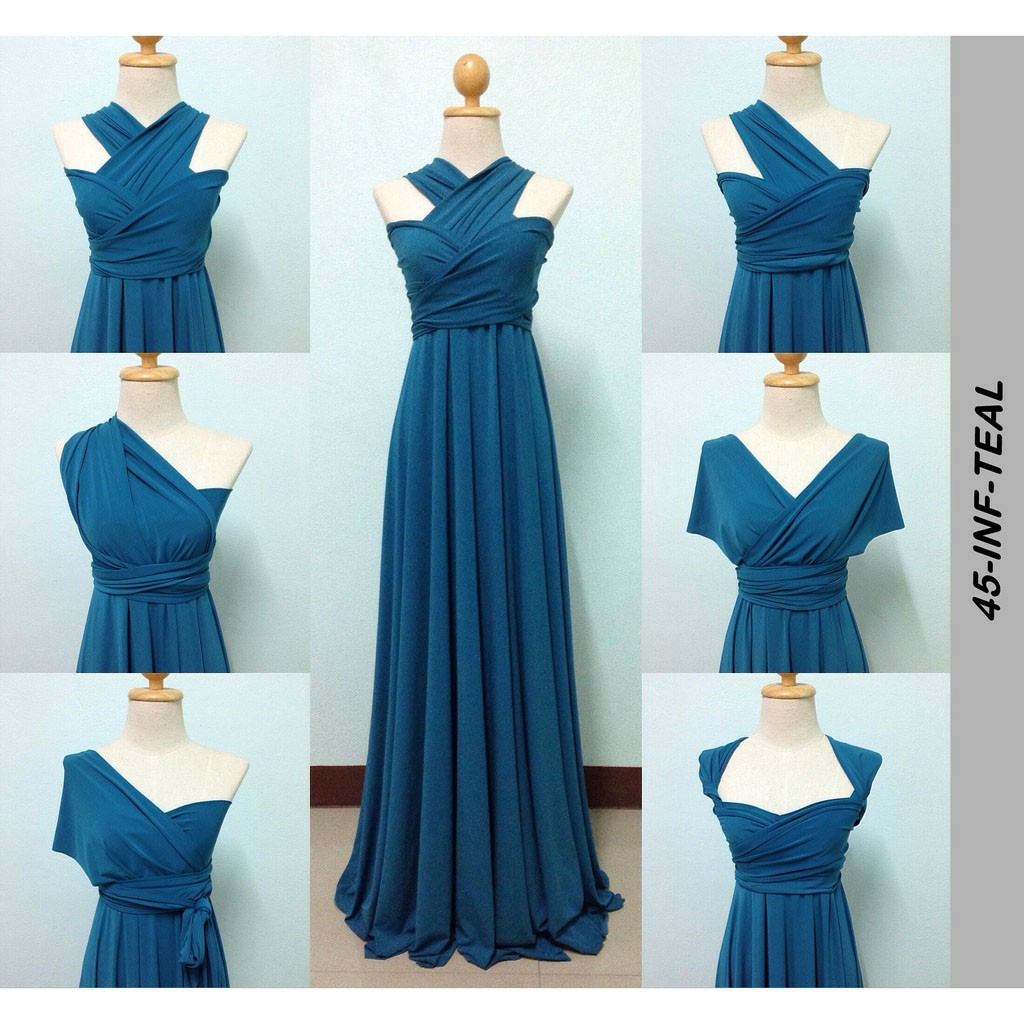 teal blue dress