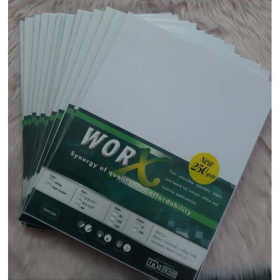 SG Worx Board Bond Paper Short /A4 size 10 PCs/pack. 