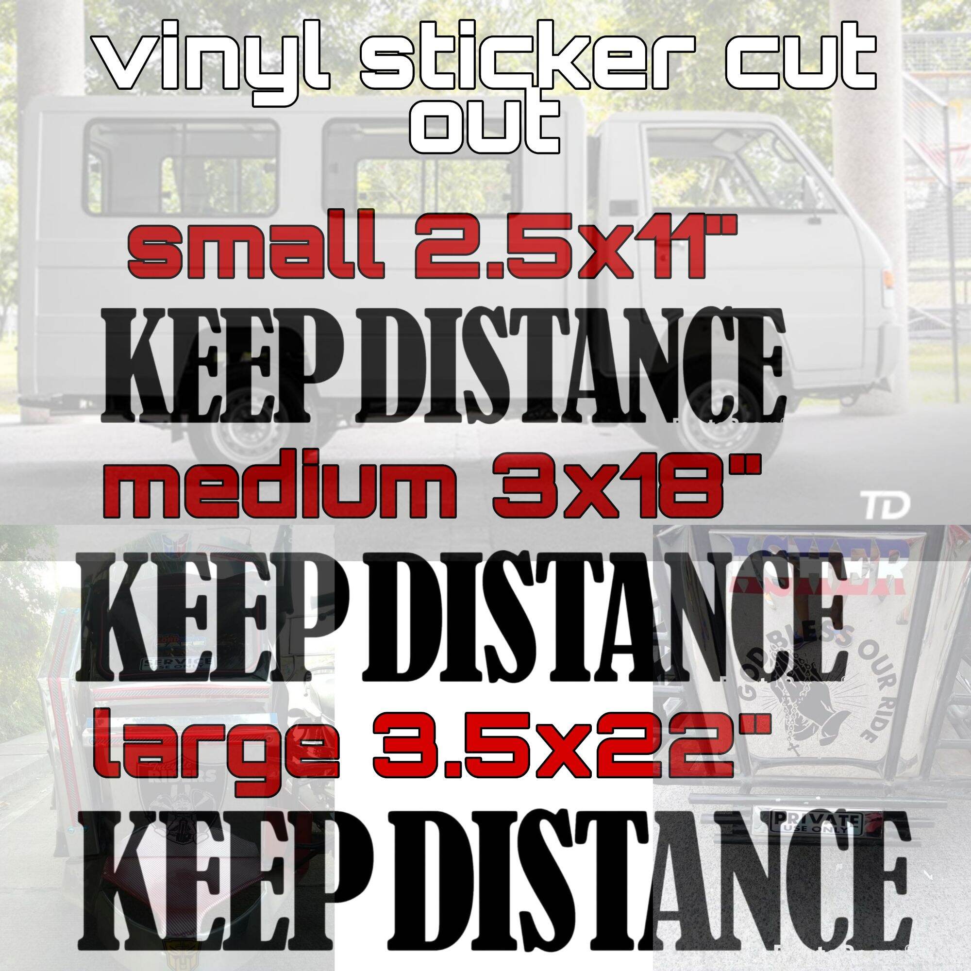 Wall-8-CC Pinnwand „Please Keep The Distance“ – Vinyl, 15 Cm, Schwarz, Für Hinweise & Memos