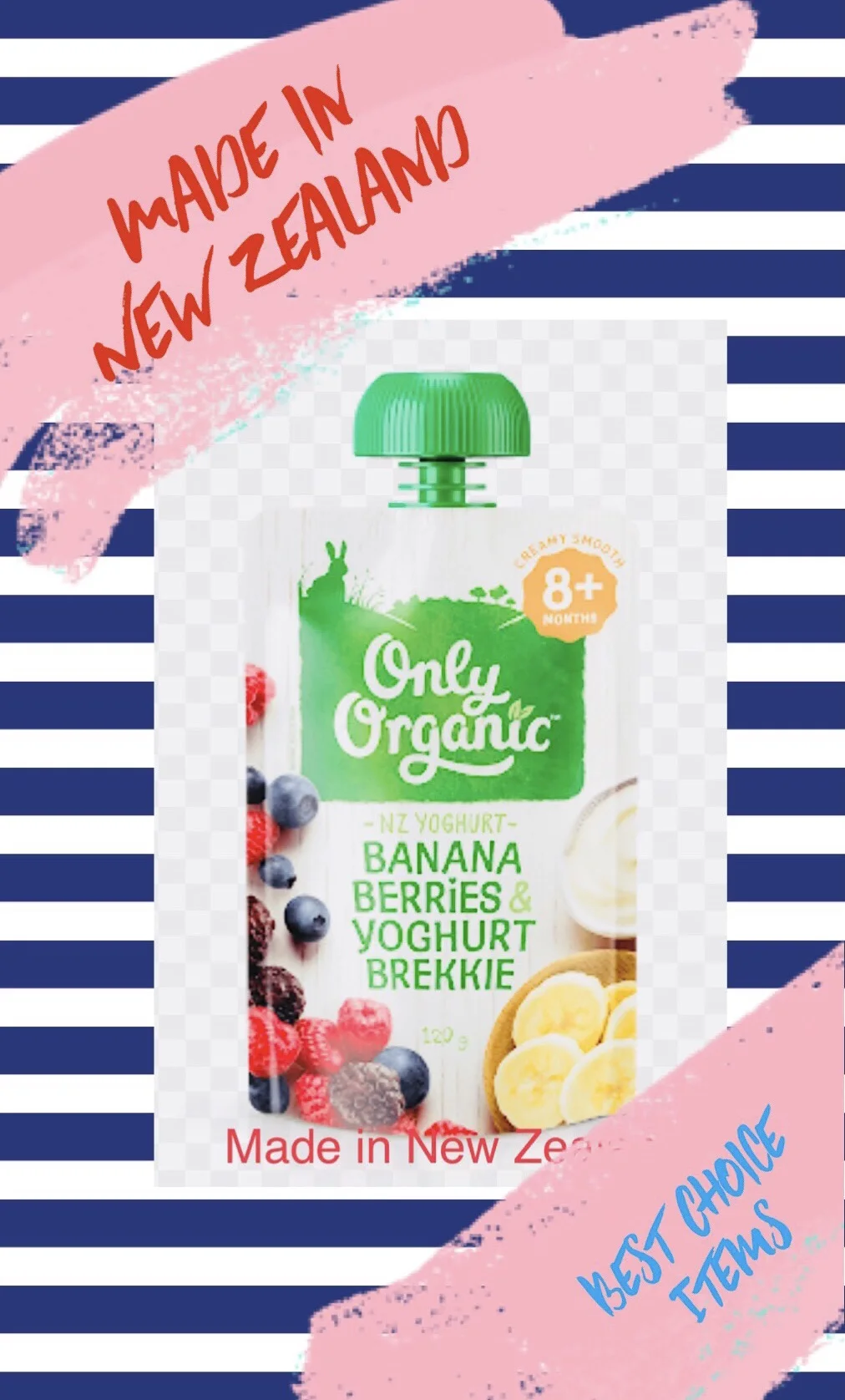 Only Organic Banana Berries & Yoghurt 8+ Months