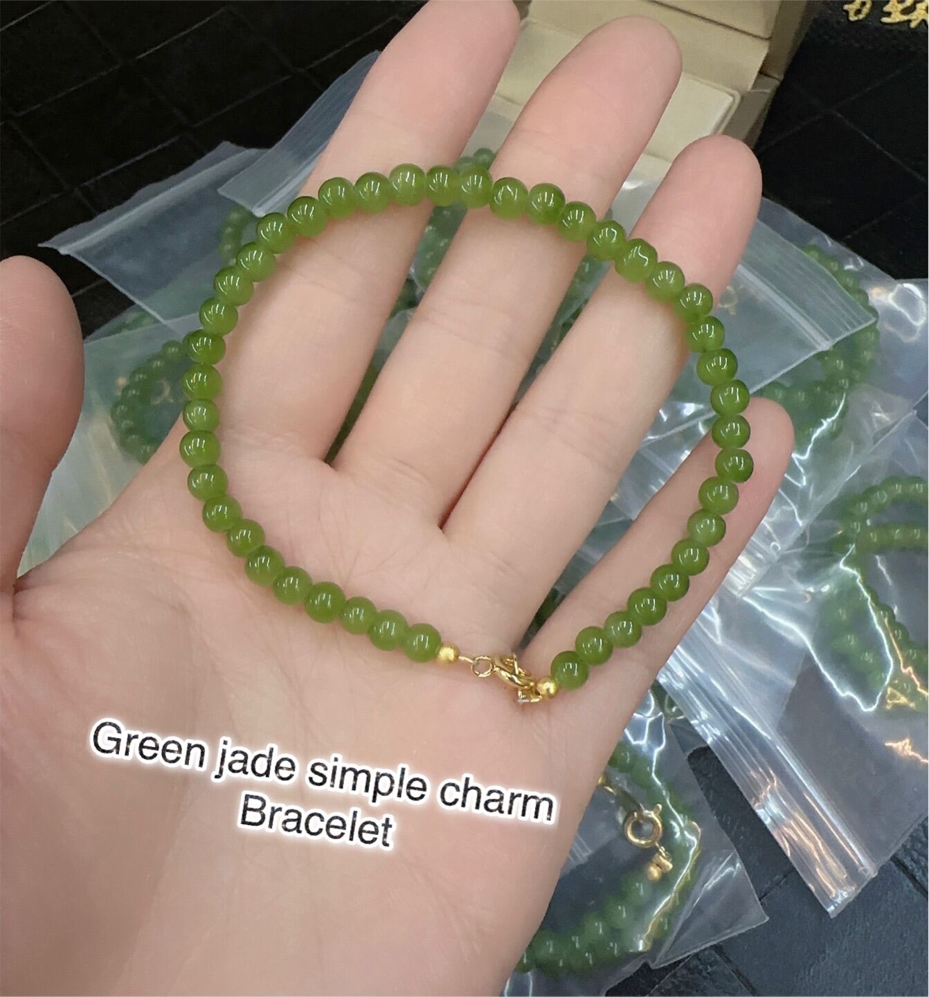 Green jade lucky charm bracelet Lazada PH
