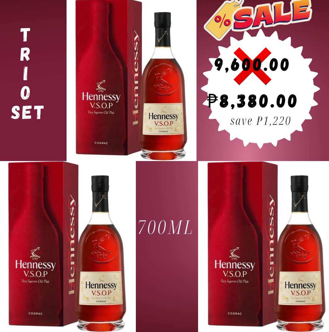 Hennessy vsop cognac -700ML ( TRIO SET ) | Lazada PH
