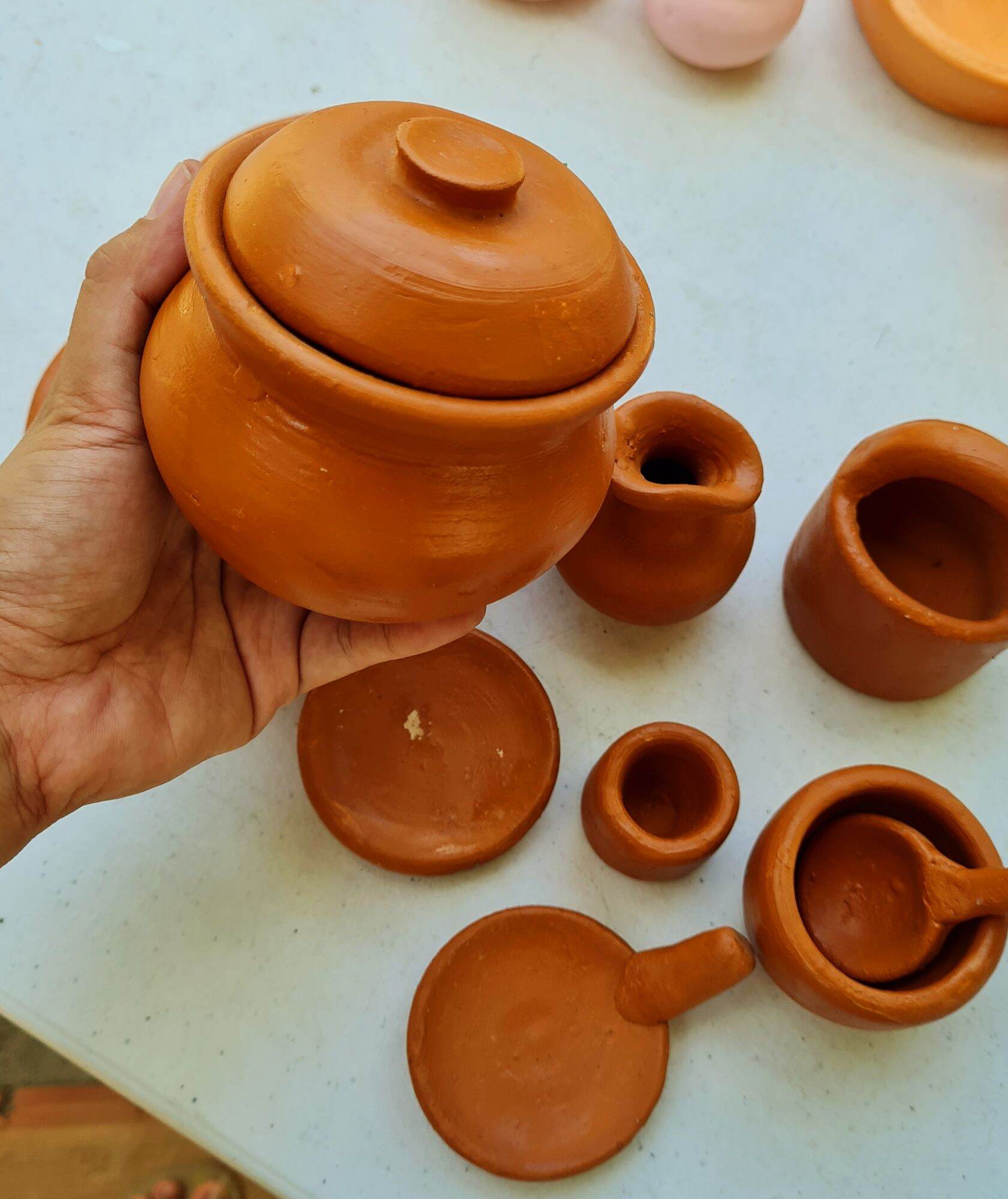 Mini Palayok Set Laruan Claypot Toy Palayok Pambata. 