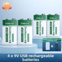 Doublepow | High Capacity 9V Rechargeable Lithium Battery