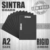 10 pcs 3mm Black Sintra Board Rigid A3 / A4 / 6R / A2 Size