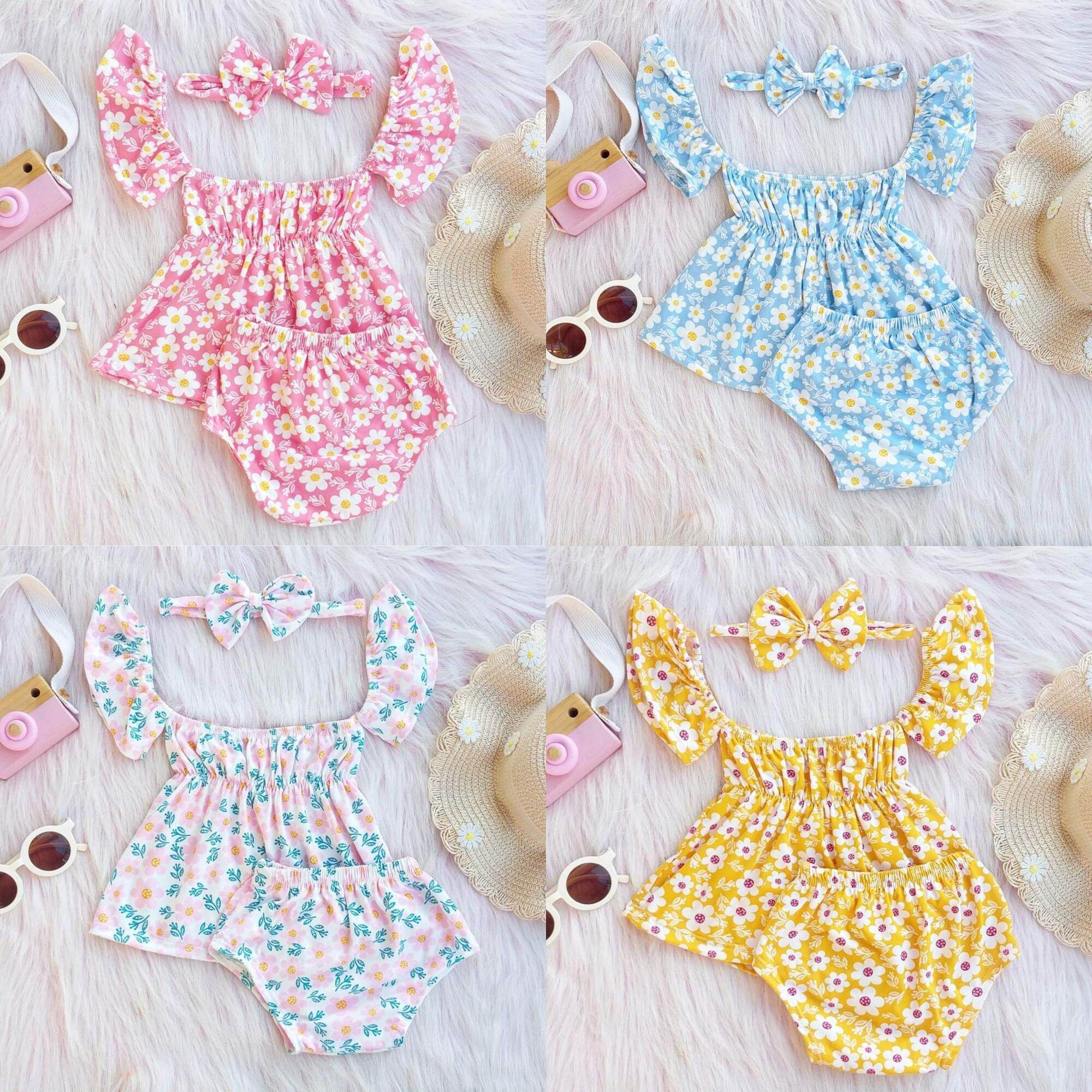 Smocked Crop Top for Kids Girls 6mo-2yo